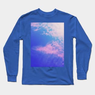 Violet Blue Sky | Pink | Clouds Photo Long Sleeve T-Shirt